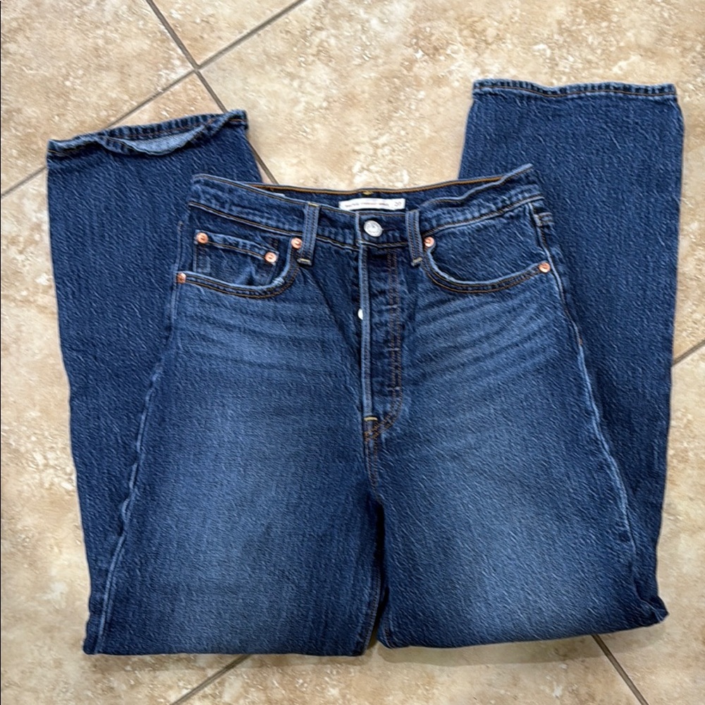Levi's Blue Straight Leg Jeans Timeless Style